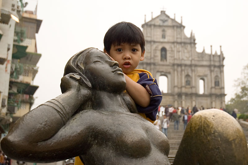 A camera friendly kid, Macau, China
