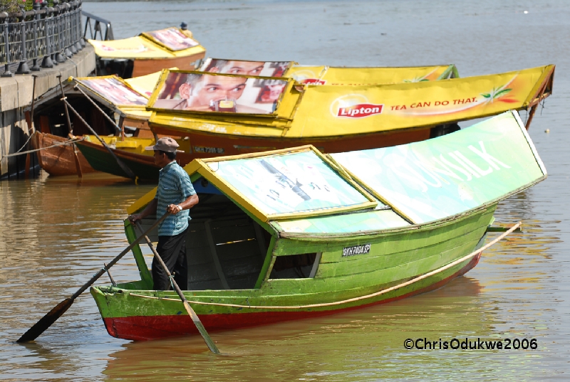 Sampan on the Waterfront