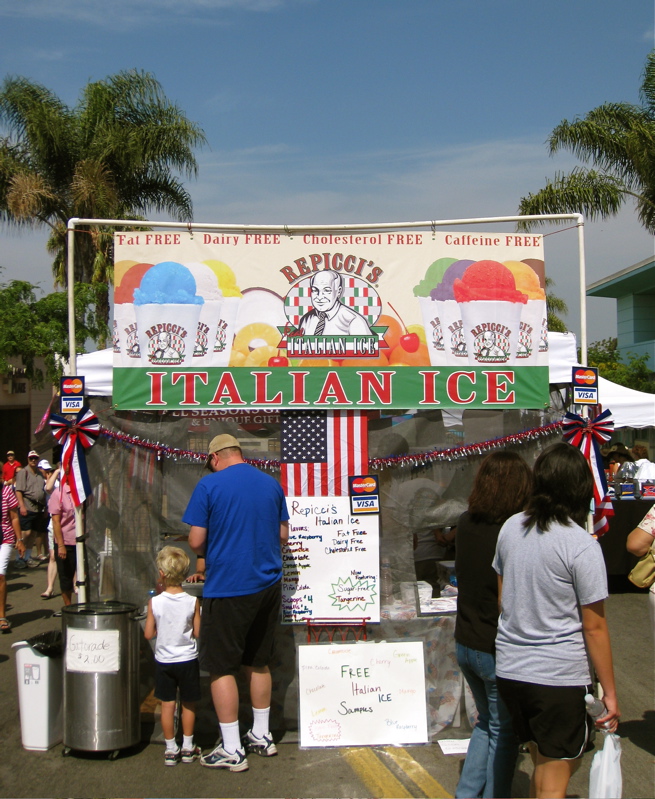 Italian ice stand