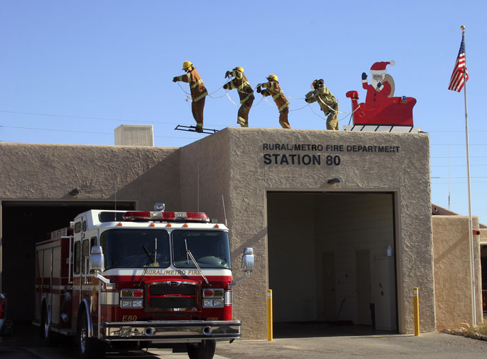  Firefighters Helping Santa