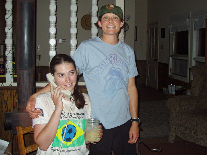 Erin and Amy at the old Aiken residence
