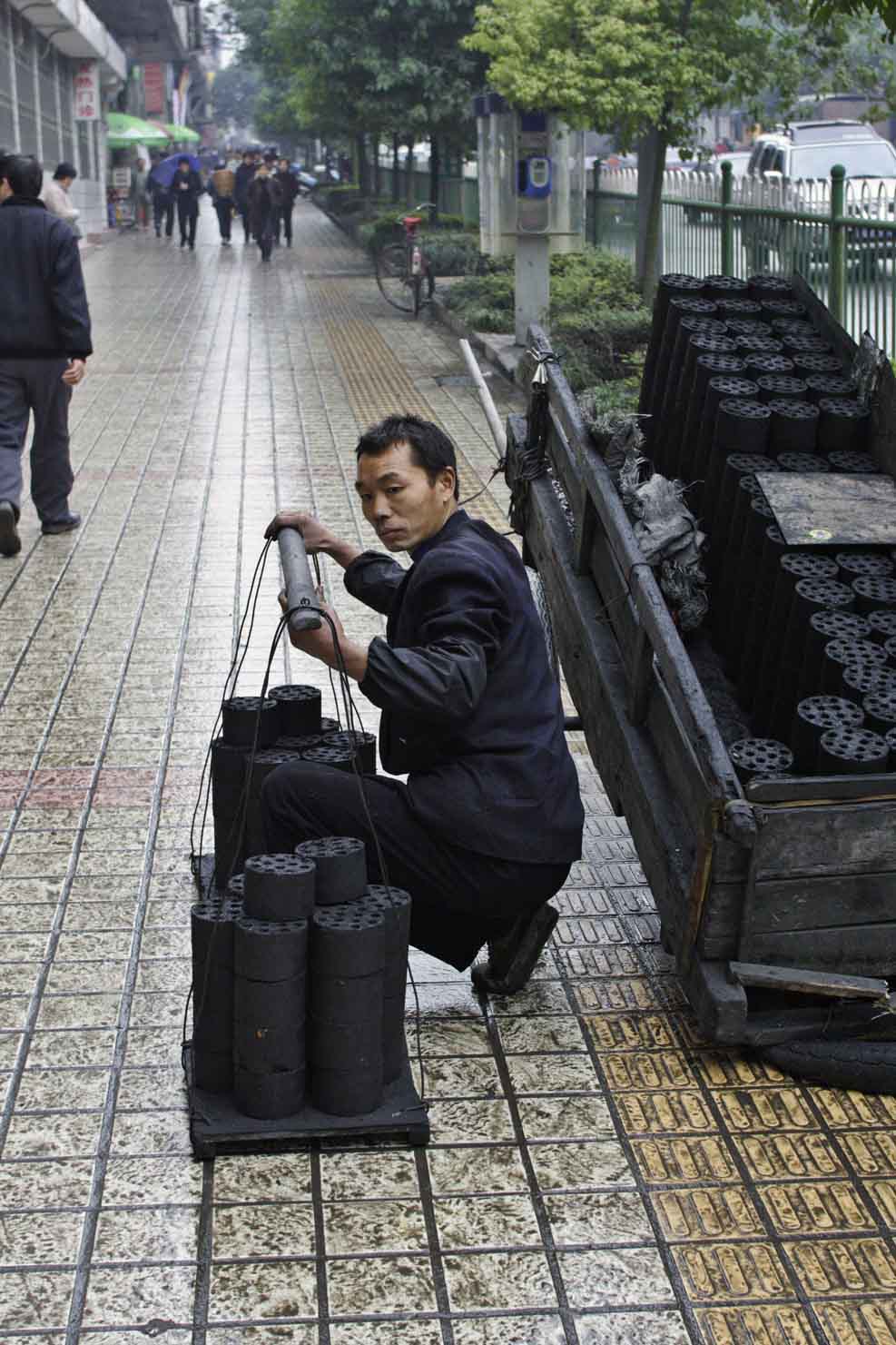 Delivering coal for heat during winter.