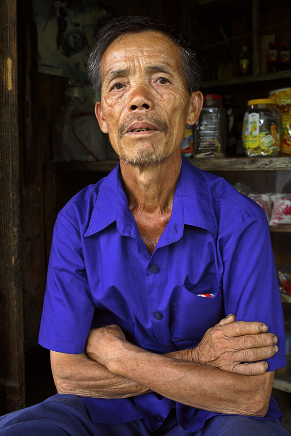 Timber worker. Chaiyuan, Jinping county, Guizhou Province, China