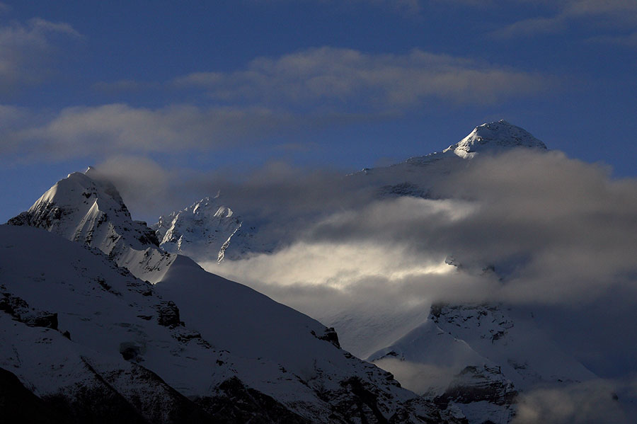First light on Chomolungma (Mt. Everest).