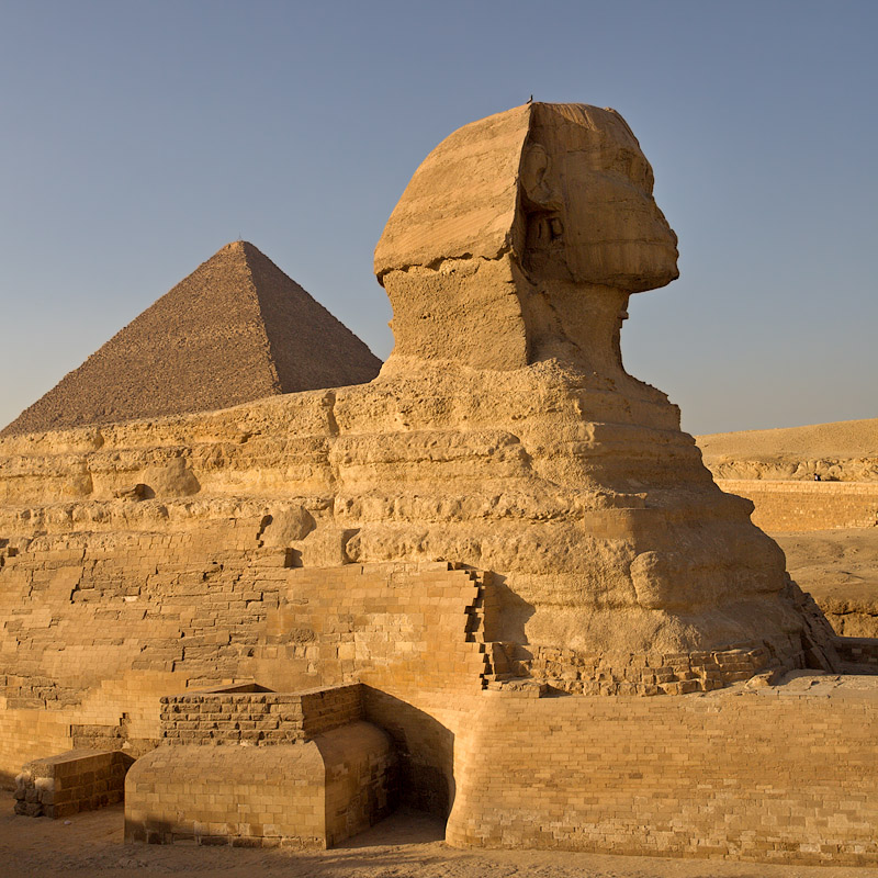Giza: The Great Sphinx and Pyramid of Cheops