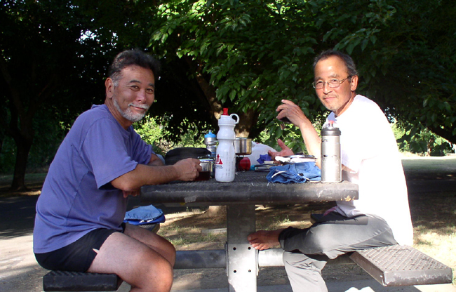 Traveling Companions Geno and Jay during my Freedom Ride after retiring.