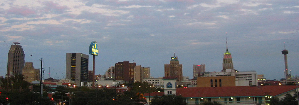 San Antonio skyline as seen from I-10