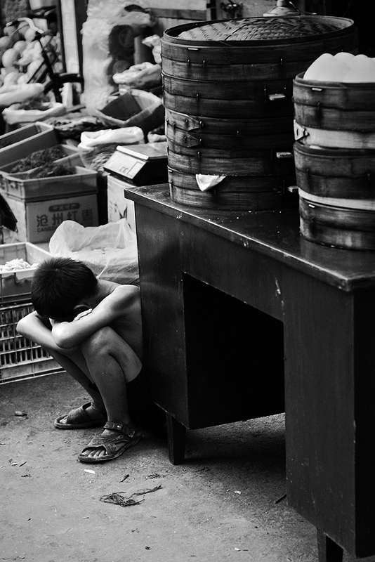 End of a long day, Shanghai, China, 2006