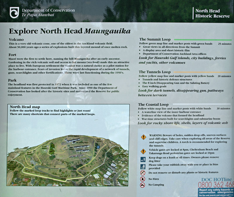 Sign at North Head