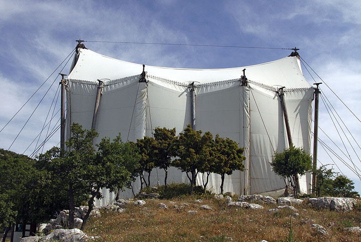 Bassai  - covering  tent over Temple of Apollo Epikourios.jpg