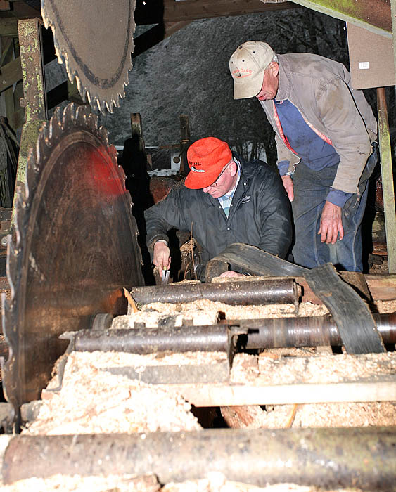 Steve and Gene working on the sawdust conveyer drive ----------  IMG_0750a.jpg