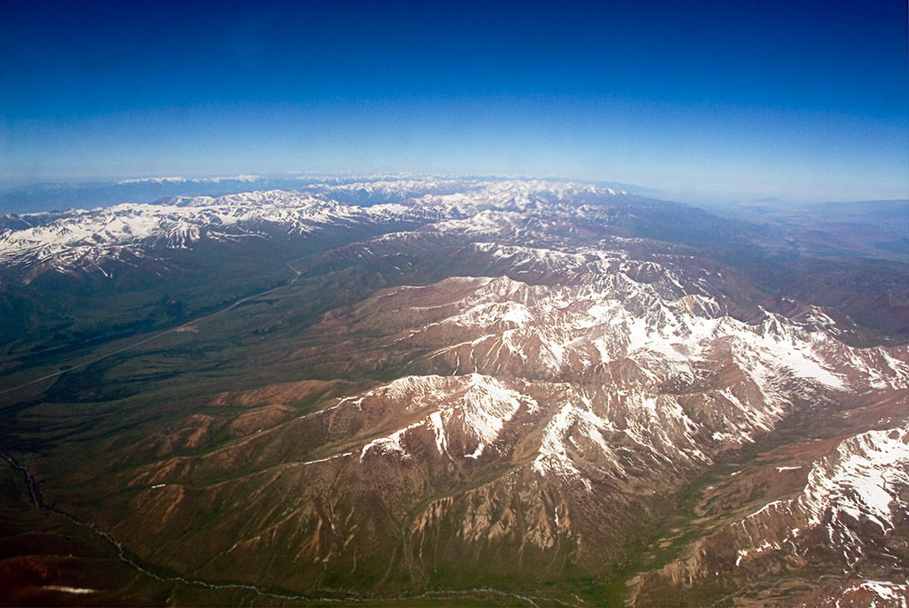 Flight over the Pamirs