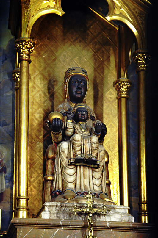 Black Madonna in the Barcelona Cathedral