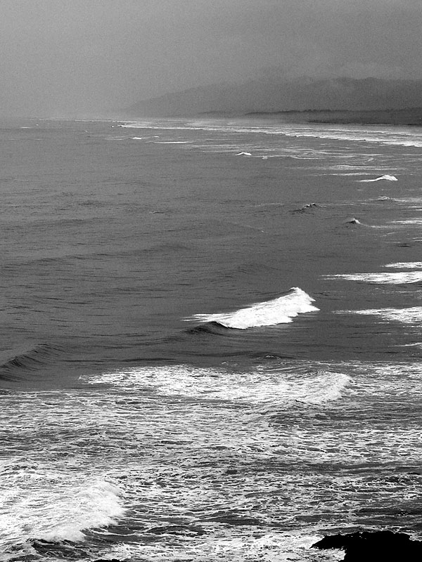The Black and White Moods of the Ocean