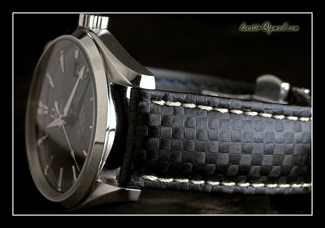 Omega Seamaster Aqua Terra On Hirsch Carbon