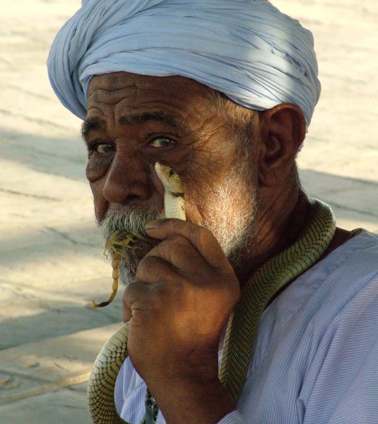 Crazy Snake guy- Edfu, Egypt