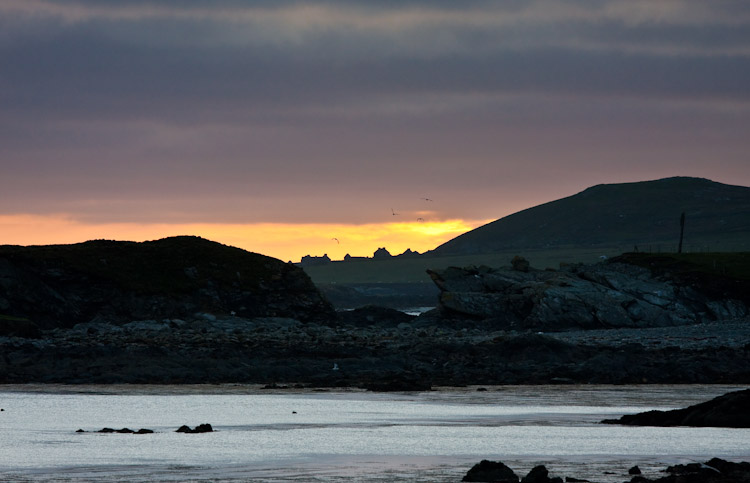 Sunset over Inishark from Inishbofin Co Galway