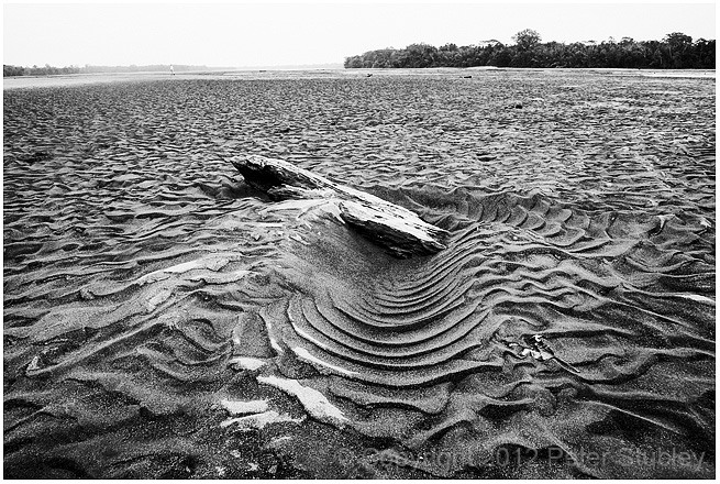 Scalloped sand.
