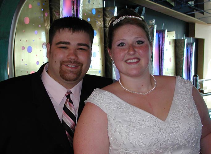 Breanna and Carter, our Official Bar Sharks Bride and Groom