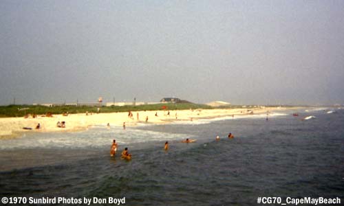 1970 - Coast Guard Recruit Training Center as seen from the public beach photo #CG70 Cape May Tracen beach_1