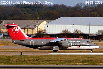 Northwest Airlines Jet Airlink (Mesaba Airlines) AVRO 146-RJ85A N533XJ aviation airline stock photo #9868
