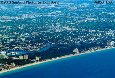 2003 - Ft. Lauderdale Beach landscape aerial stock photo #6053