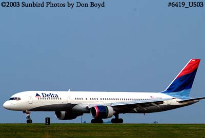 Delta Airlines B757-232 N635DL (incorrectly painted as N635DA in this photo) aviation airline stock photo #6419