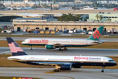 Avianca (North American) B757-28A N752NA and America West B757-2S7 N903AW aviation airline stock photo #7987