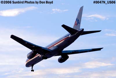 American Airlines B757-223 N197AN aviation airline sunset stock photo #0047N