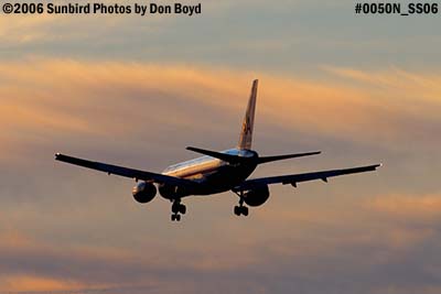 American Airlines B757-223 N197AN aviation airline sunset stock photo #0050N