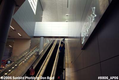 Escalator to Skylink at Terminal D at Dallas/Ft. Worth International Airport stock photo #8806