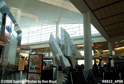Terminal D, with Crystal Mountain sculpture, at Dallas Ft. Worth International Airport stock photo #8812