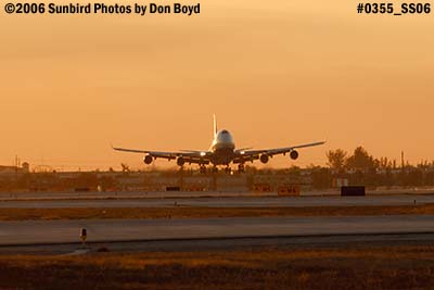 British Airways B747-436 G-xxxx sunset airliner aviation stock photo #0355