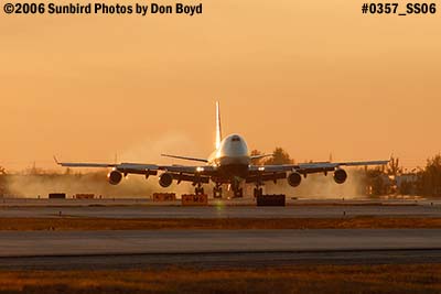 British Airways B747-436 G-xxxx sunset airliner aviation stock photo #0357