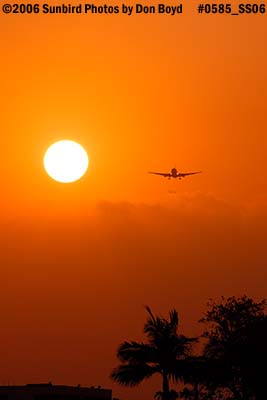 Varig B767-375/ER PP-VPV airline sunset aviation stock photo #0585P