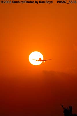 Varig B767-375/ER PP-VPV airline sunset aviation stock photo #0587P