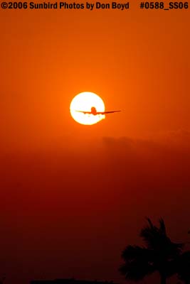 Varig B767-375/ER PP-VPV airline sunset aviation stock photo #0588P