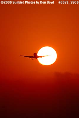 Varig B767-375/ER PP-VPV airline sunset aviation stock photo #0589P