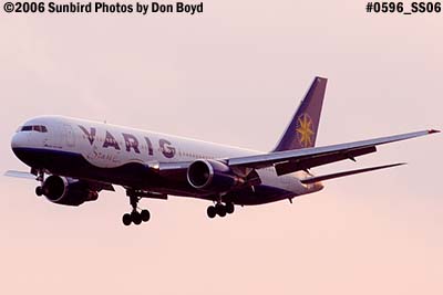 Varig B767-375/ER PP-VPV airline sunset aviation stock photo #0596