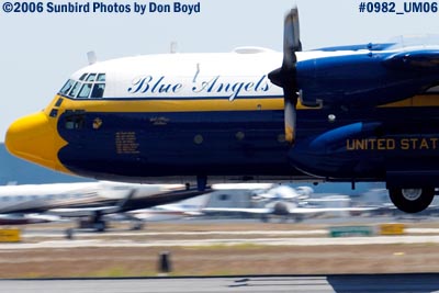 USMC Blue Angels C-130T Fat Albert (New Bert) #164763 takeoff military air show aviation stock photo #0982C