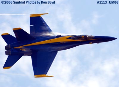 USN Blue Angel #5 at 2006 Air & Sea practice show military air show stock photo #1113
