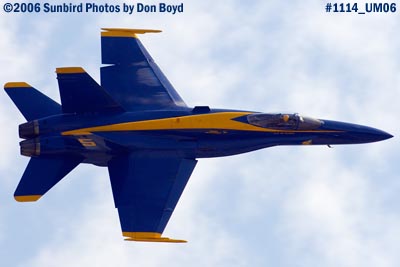 USN Blue Angel #5 at 2006 Air & Sea practice show military air show stock photo #1114