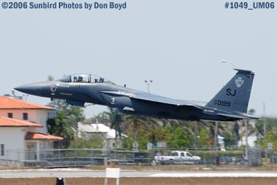 USAF McDonnell Douglas F-15E-44-MC Strike Eagle #AF87-0199  takeoff at Opa-locka Airport military air show stock photo #1049
