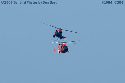 2006 - USCG HH-60J Jayhawk #6039 and HH-65 Dolphin #CG-6557 at 2006 Air & Sea practice show military air show stock photo #1064