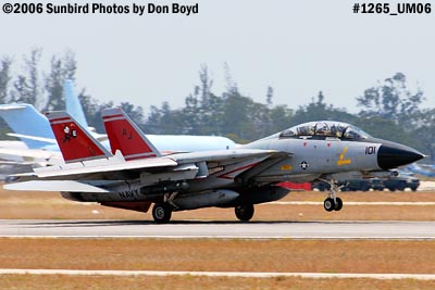 USN Grumman F-14D-170-GR Tomcat #164603 landing military aviation air show stock photo #1265