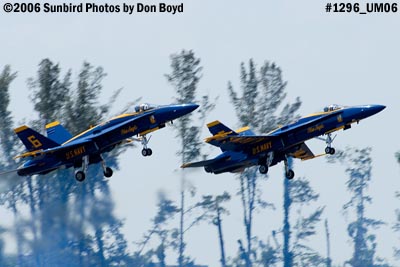 USN Blue Angels F/A-18 Hornets solo pilots takeoff military air show aviation stock photo #1296