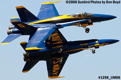 USN Blue Angels F/A-18 Hornets solo pilots takeoff military air show aviation stock photo #1298