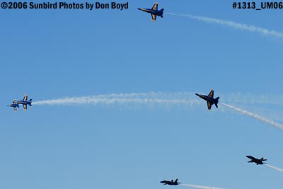 USN Blue Angels F/A-18 Hornets landing military air show aviation stock photo #1313