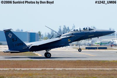 USAF McDonnell Douglas F-15E-44-MC Strike Eagle #AF87-0199 landing at Opa-locka Airport military air show stock photo #1242