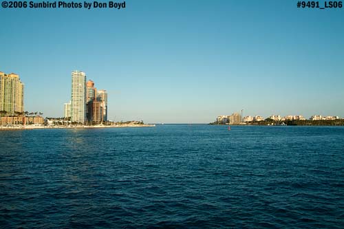 South Beach, Government Cut and Fisher Island landscape stock photo #9491